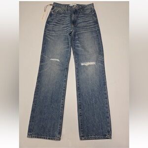 Slvrlake London Jeans Shakedown Straight Distressed Size 27 Womens NEW